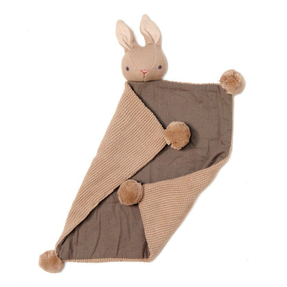 Baby Threads Taupe Gift Set - Organic Rattle & Comforter