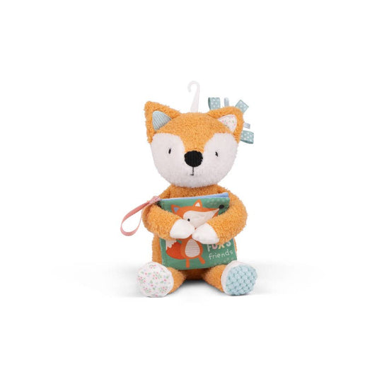 Sensory Snuggables Medium Plush Fox with Cloth Book