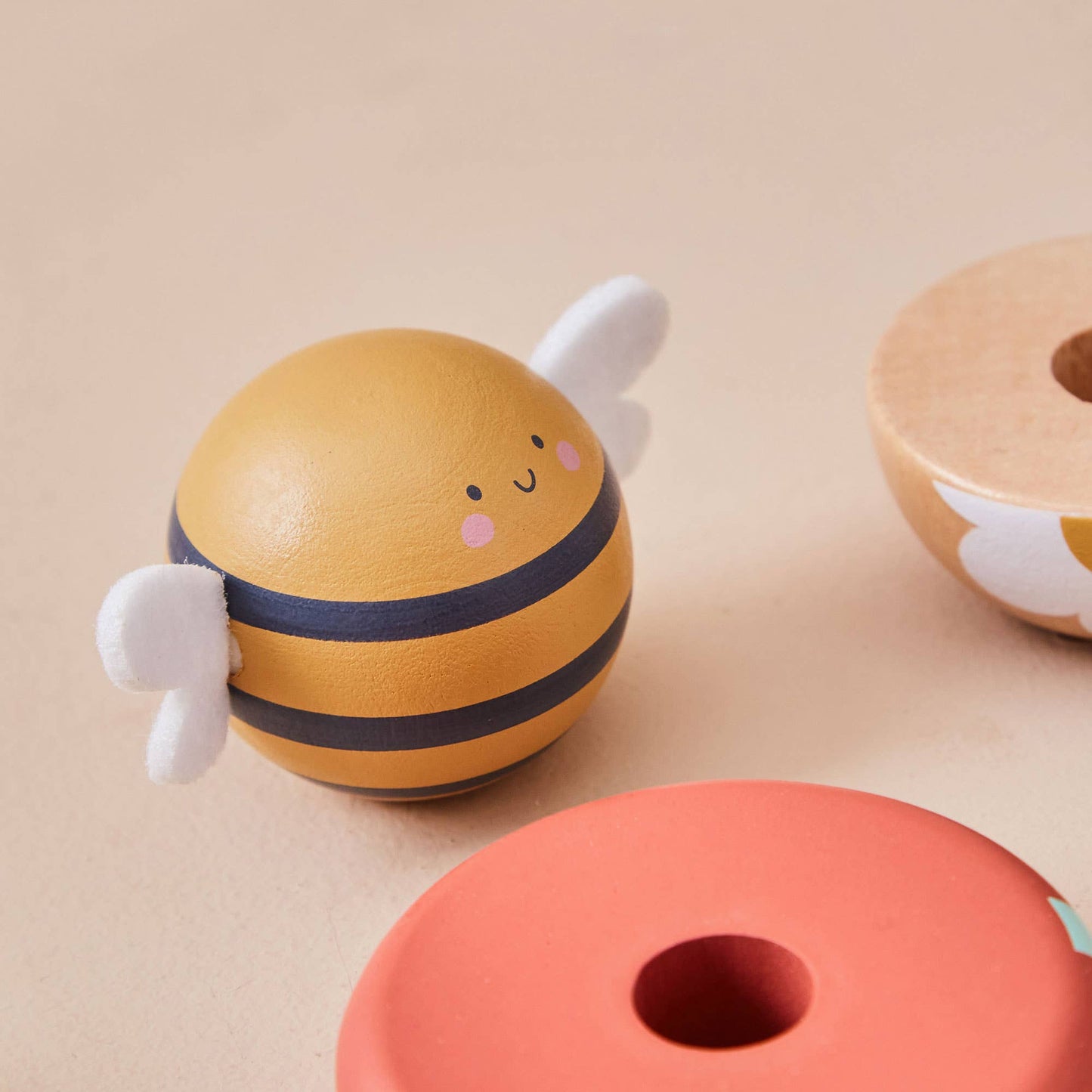 Wooden Bee Stacking Toy