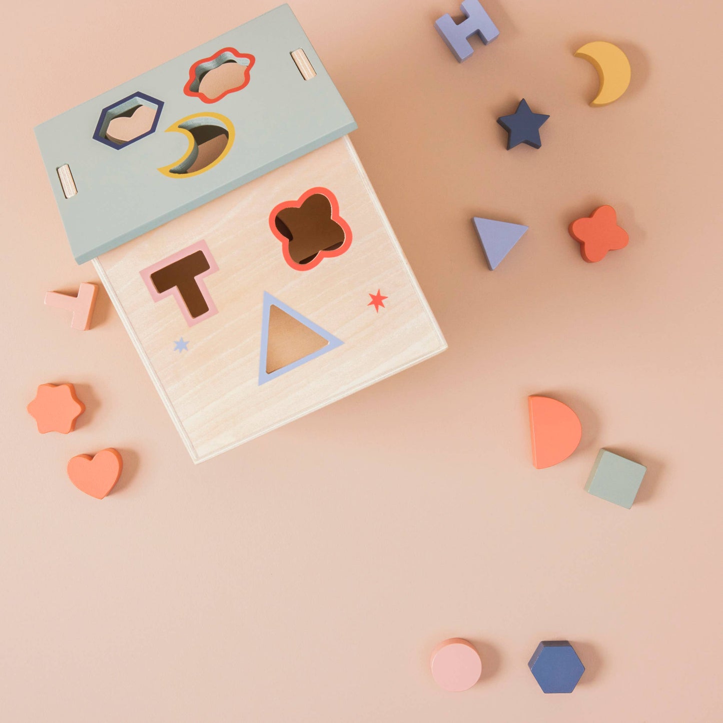 Wooden Shape Sorter House Toy