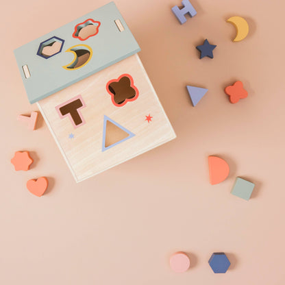 Wooden Shape Sorter House Toy