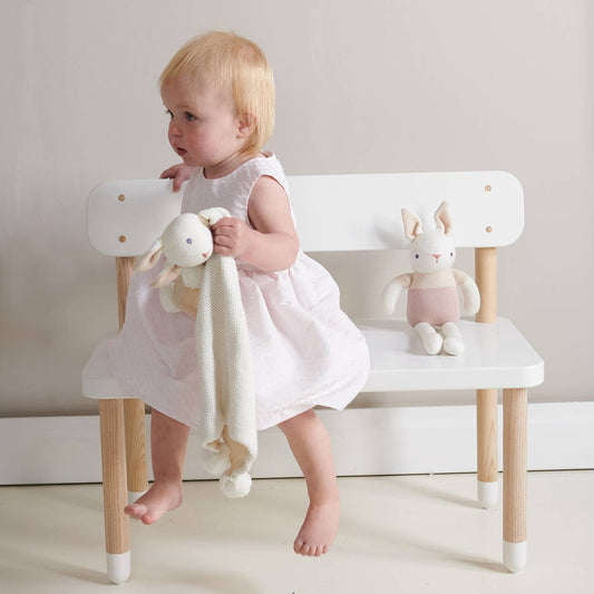 Baby Threads Cream Gift Set - Organic Rattle & Comforter