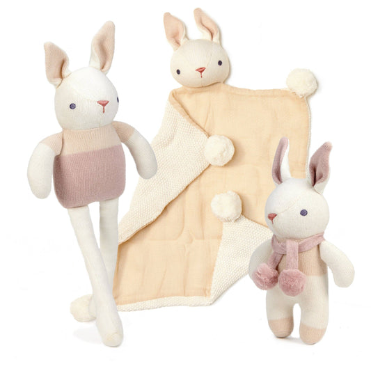 Cream Bunny Organic Toy Set