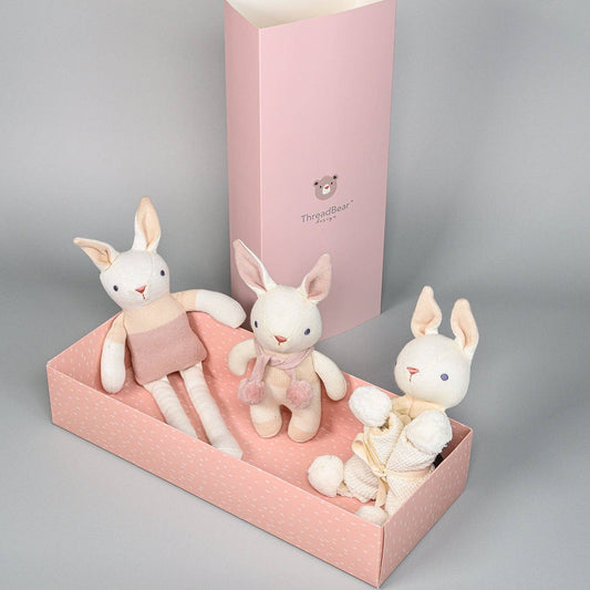 Cream Bunny Organic Toy Set