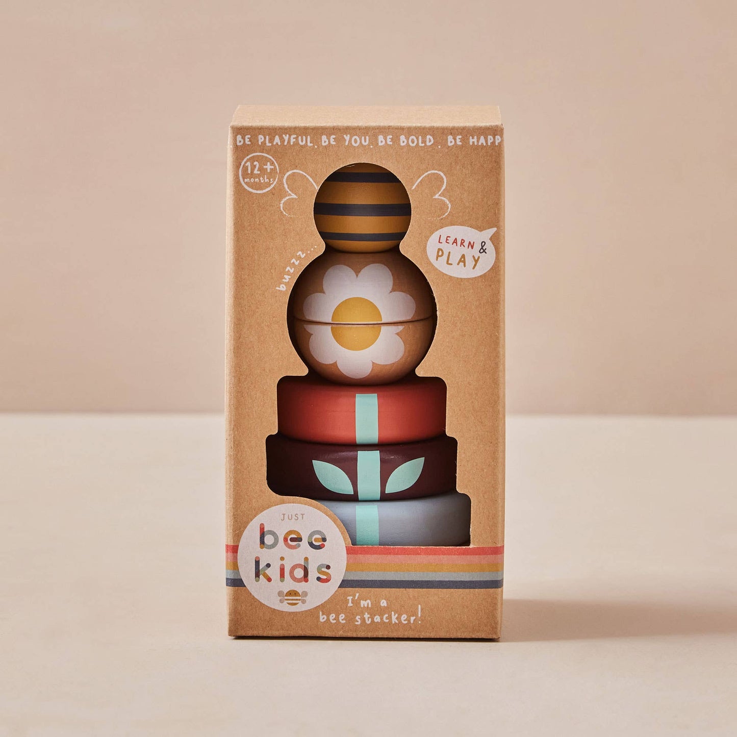 Wooden Bee Stacking Toy