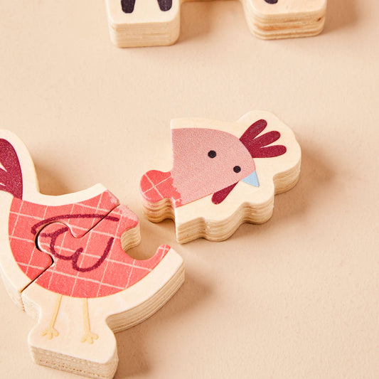 Set of Wooden Farm Animal Puzzles