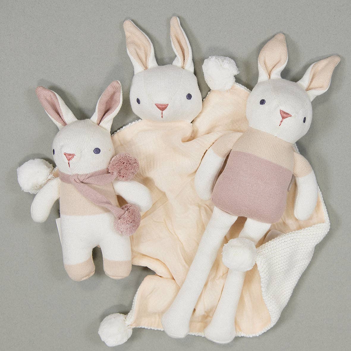 Cream Bunny Organic Toy Set
