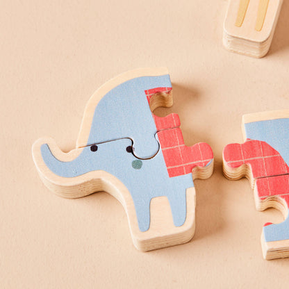 Set of Wooden Safari Puzzles