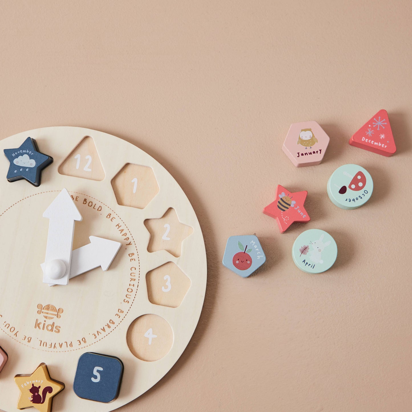 Wooden Puzzle Clock