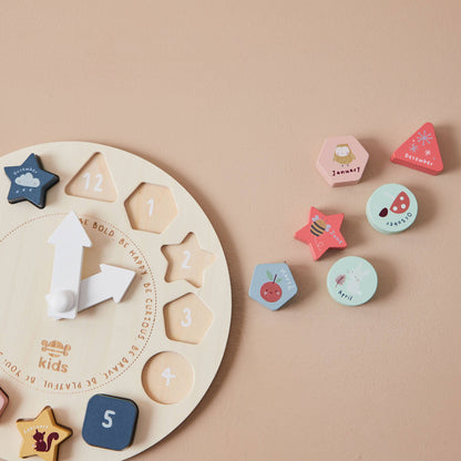 Wooden Puzzle Clock